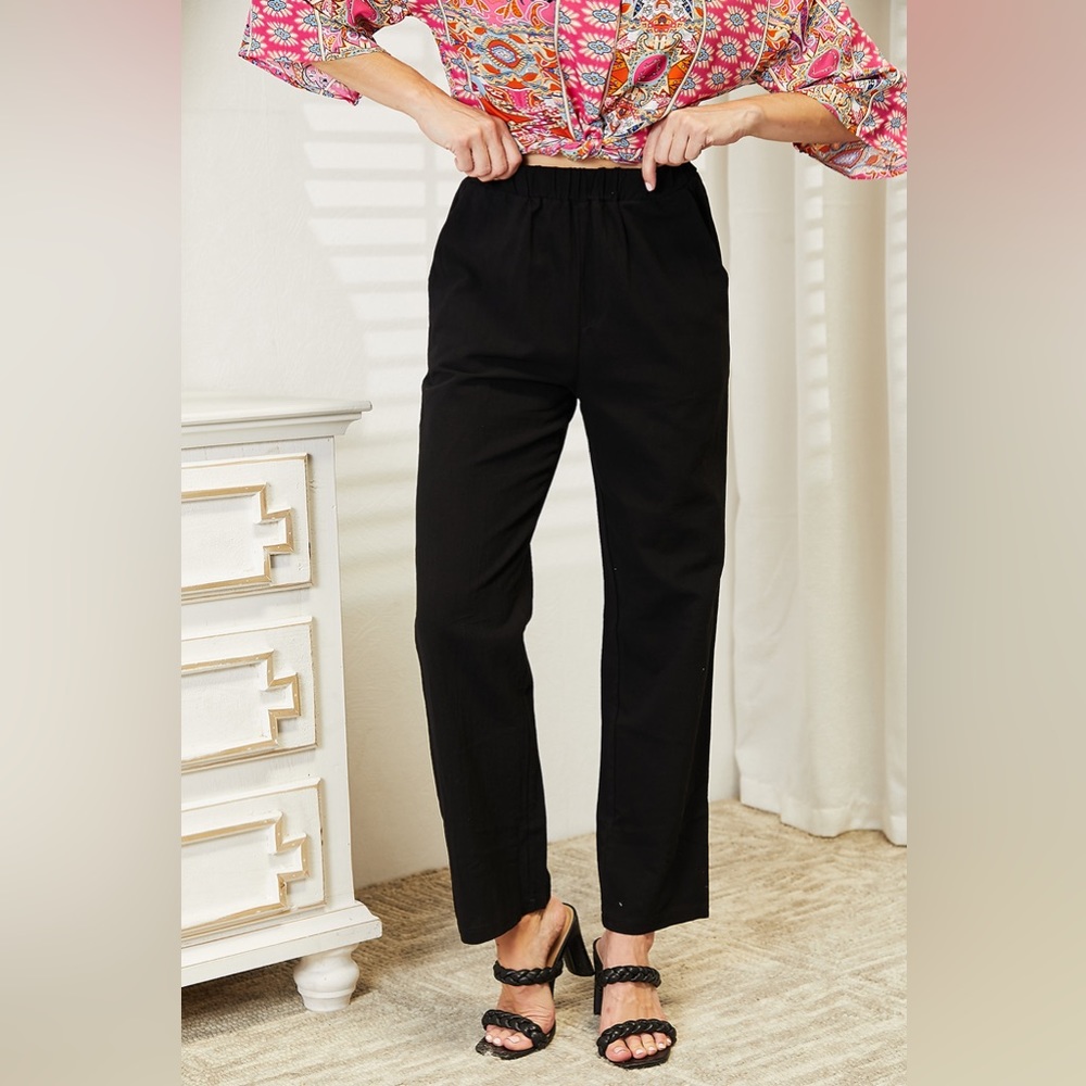 🌟NEW, CHIC*-Double Take Pull-On Pants with Pockets OFFERS WELCOME